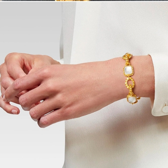 NWOT Julie Vos Gold and Blue Bracelet - Picture 3 of 3